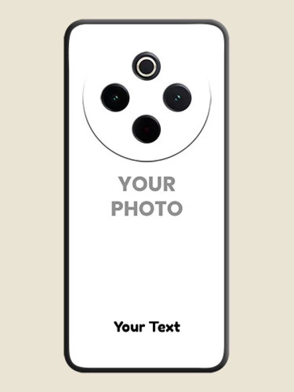 Custom Full Single Pic Upload With Text On Space Black Custom Soft Matte Mobile Back Cover - iQOO Z10 5G - alternate view