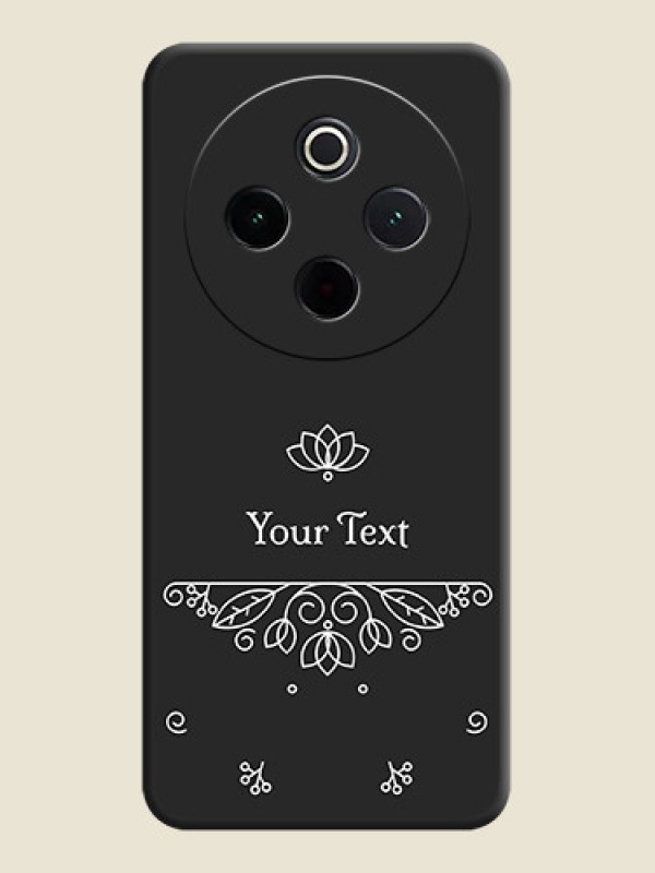 Custom Lotus Garden Custom Text On Space Black Custom Soft Matte Mobile Back Cover - iQOO Z10 5G - alternate view