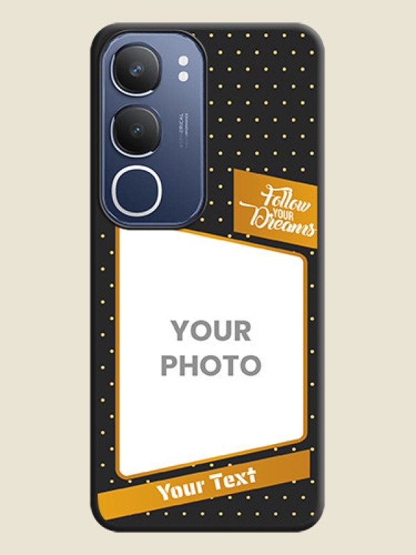 Custom Follow Your Dreams with White Dots On Space Black Custom Soft Matte Mobile Back Cover - iQOO Z10 Lite - alternate view