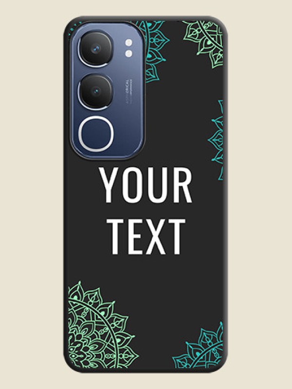 Custom Your Name with Floral Design On Space Black Custom Soft Matte Mobile Back Cover - iQOO Z10 Lite - alternate view