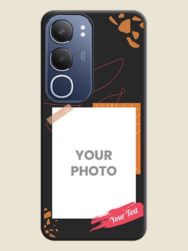Custom Orange Photo Frame On Space Black Custom Soft Matte Mobile Back Cover - iQOO Z10 Lite - alternate view