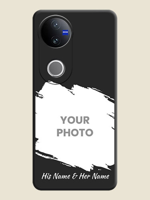 Custom Grunge Brush Strokes on Photo On Space Black Custom Soft Matte Mobile Back Cover - iQOO Z10R - alternate view