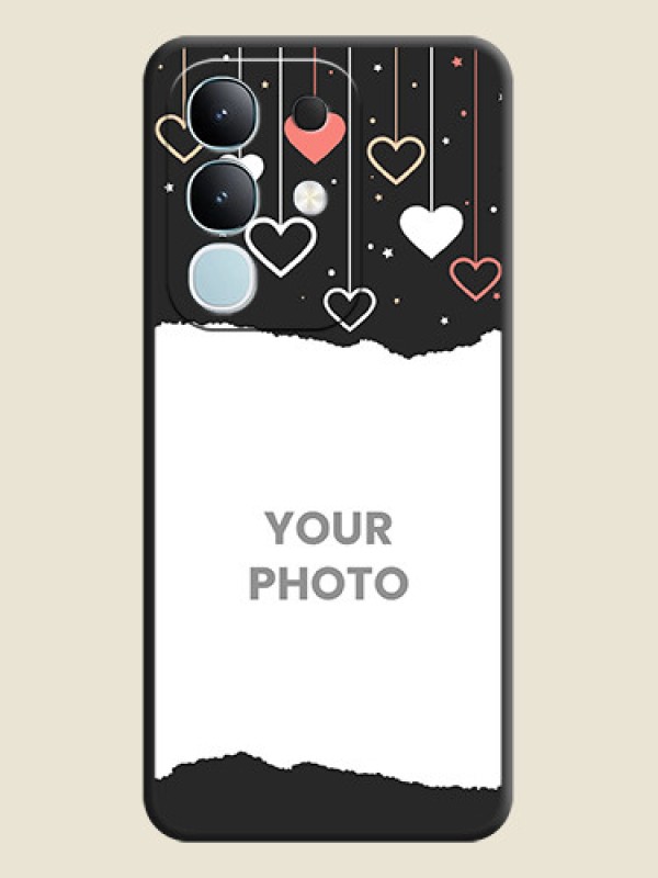 Custom Love Hangings with Splash Wave Picture On Space Black Custom Soft Matte Mobile Back Cover - iQOO Z10x 5G - alternate view