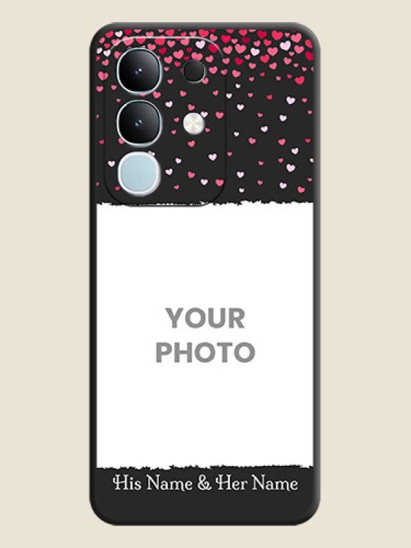 Custom Fall in Love with Your Partner on Photo On Space Black Custom Soft Matte Mobile Back Cover - iQOO Z10x 5G - alternate view