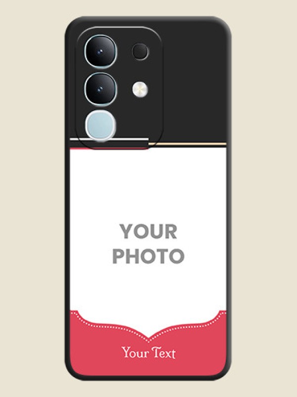 Custom Classic Plain Design with Name On Space Black Custom Soft Matte Mobile Back Cover - iQOO Z10x 5G - alternate view