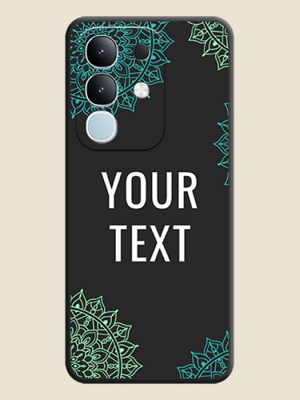 Custom Your Name with Floral Design On Space Black Custom Soft Matte Mobile Back Cover - iQOO Z10x 5G - alternate view