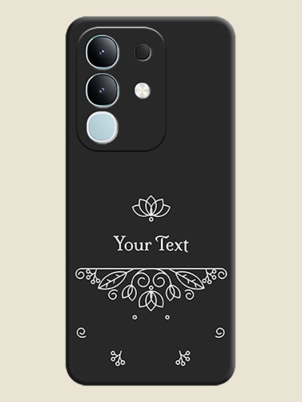 Custom Lotus Garden Custom Text On Space Black Custom Soft Matte Mobile Back Cover - iQOO Z10x 5G - alternate view
