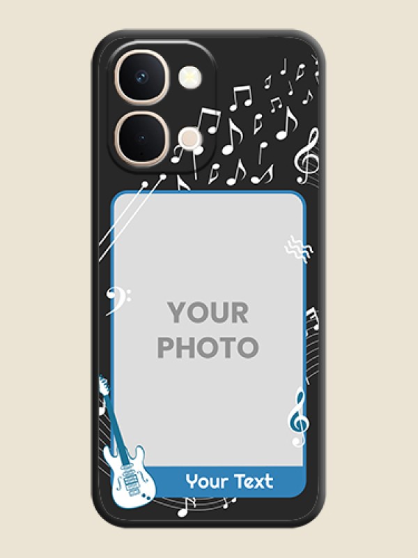 Custom Musical Theme Design with Text on Photo On Space Black Custom Soft Matte Mobile Back Cover - iQOO Z11X 5G - alternate view