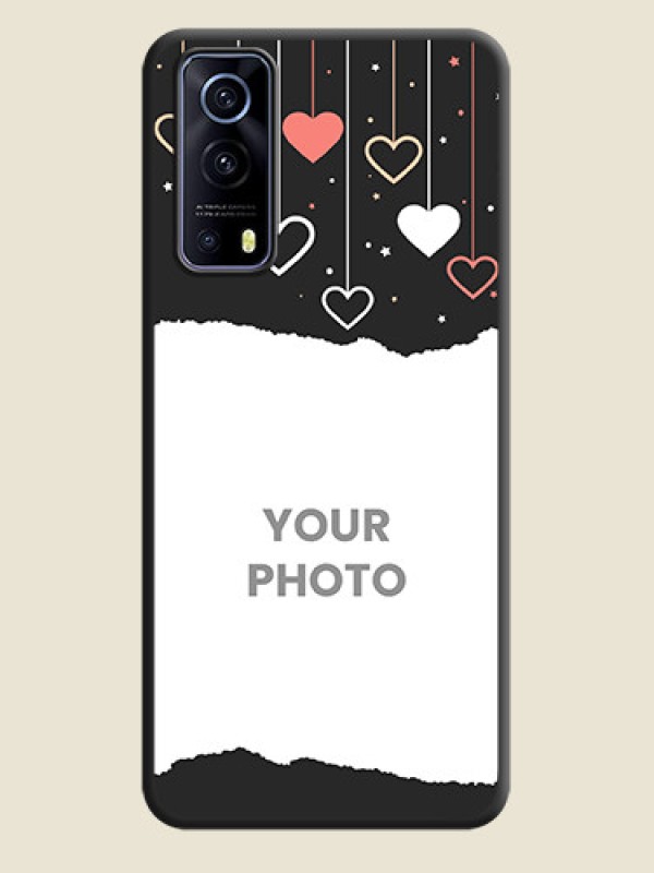 Custom Love Hangings with Splash Wave Picture on Space Black Custom Soft Matte Phone Back Cover - iQOO Z3 5G - alternate view