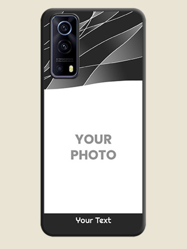 Custom Mixed Wave Lines on Photo on Space Black Soft Matte Mobile Cover - iQOO Z3 5G - alternate view
