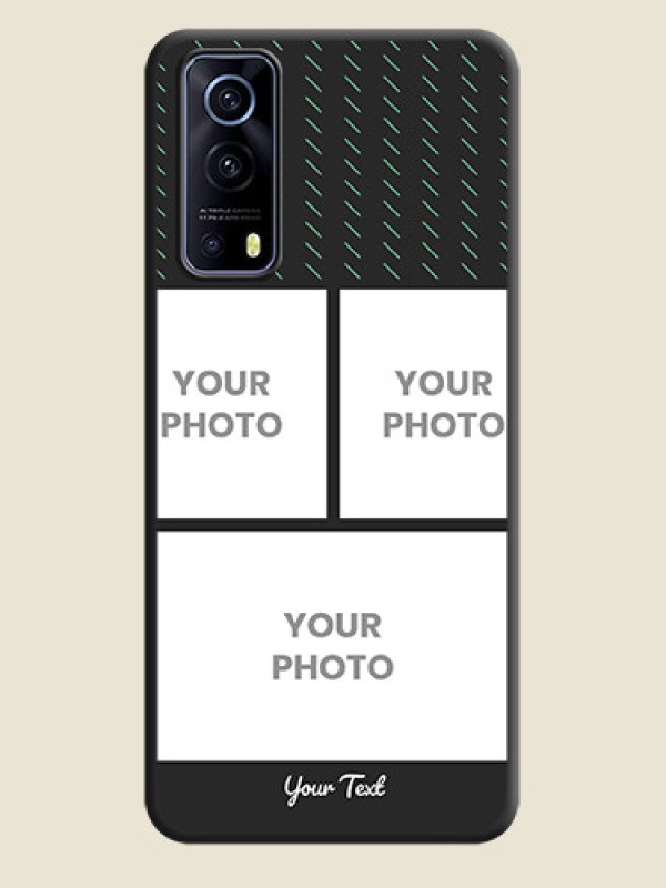 Custom Cross Dotted Pattern with 2 Image Holder  on Personalised Space Black Soft Matte Cases - iQOO Z3 5G - alternate view