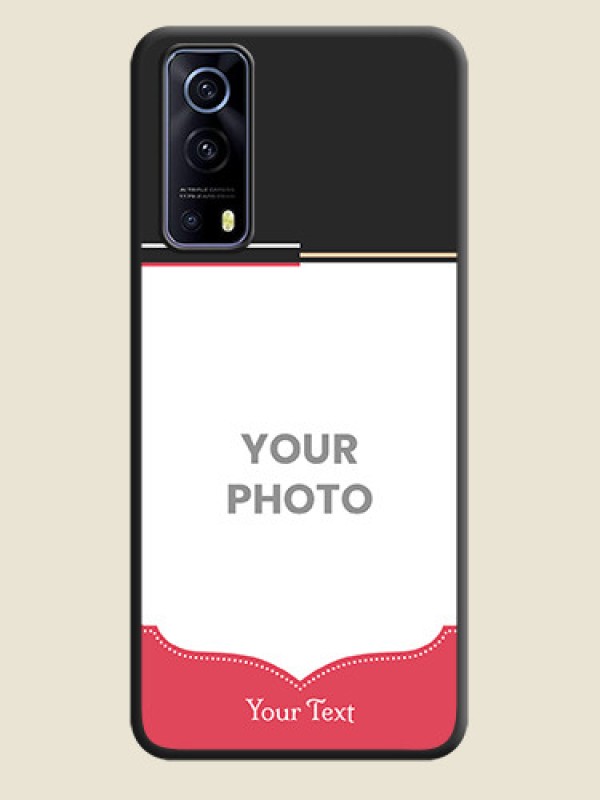 Custom Classic Plain Design with Name on Photo on Space Black Soft Matte Phone Cover - iQOO Z3 5G - alternate view