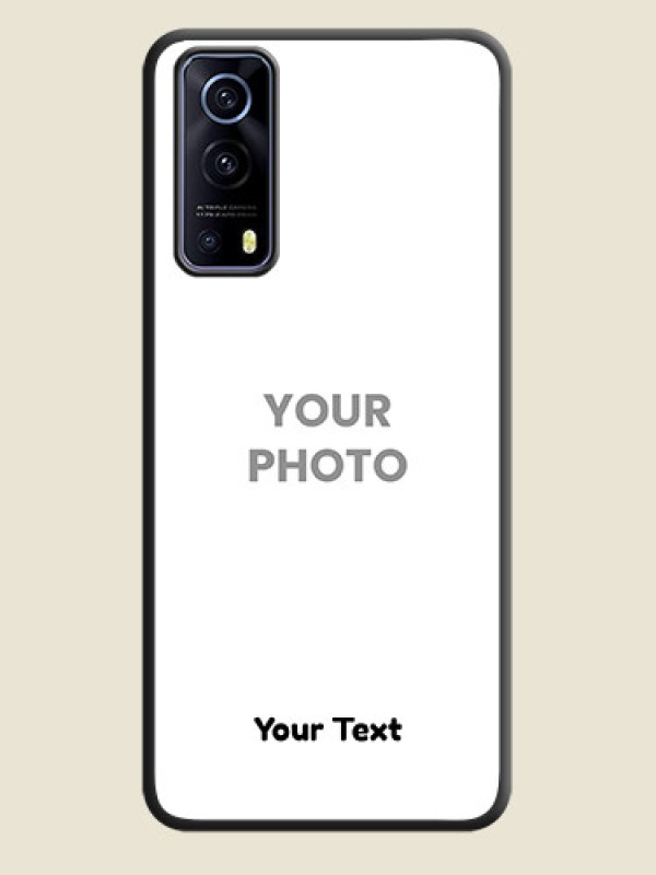 Custom Full Single Pic Upload With Text On Space Black Personalized Soft Matte Phone Covers -Iqoo Z3 5G - alternate view