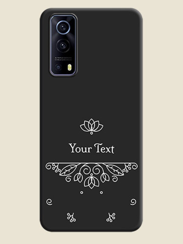 Custom Lotus Garden Custom Text On Space Black Personalized Soft Matte Phone Covers -Iqoo Z3 5G - alternate view