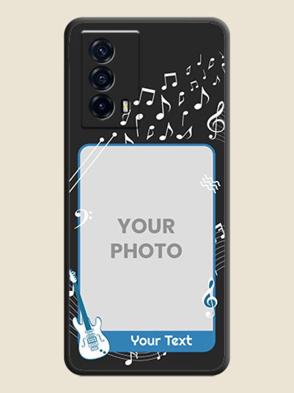 Custom Musical Theme Design with Text on Photo on Space Black Soft Matte Mobile Case - iQOO Z5 5G - alternate view