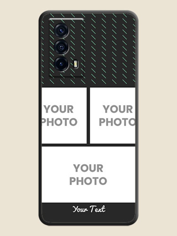 Custom Cross Dotted Pattern with 2 Image Holder  on Personalised Space Black Soft Matte Cases - iQOO Z5 5G - alternate view
