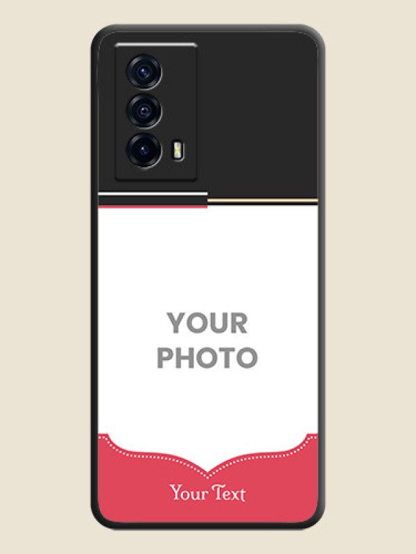 Custom Classic Plain Design with Name on Photo on Space Black Soft Matte Phone Cover - iQOO Z5 5G - alternate view