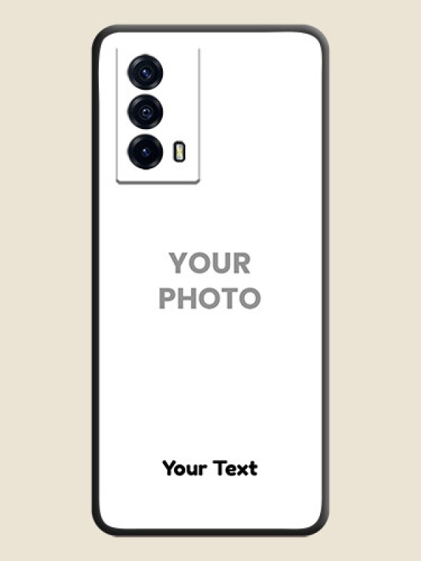Custom Full Single Pic Upload With Text On Space Black Personalized Soft Matte Phone Covers -Iqoo Z5 5G - alternate view