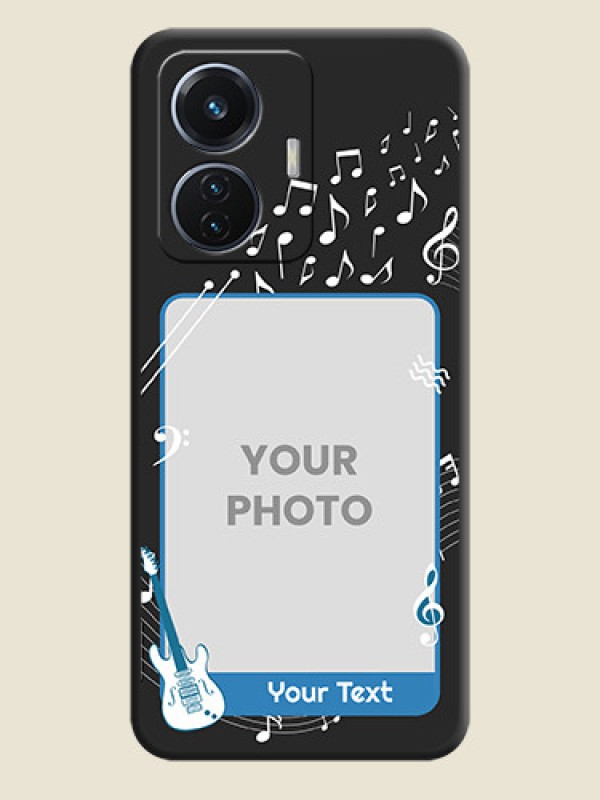 Custom Musical Theme Design with Text on Photo on Space Black Soft Matte Mobile Case - iQOO Z6 5G 44W - alternate view