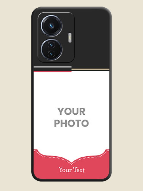 Custom Classic Plain Design with Name on Photo on Space Black Soft Matte Phone Cover - iQOO Z6 5G 44W - alternate view