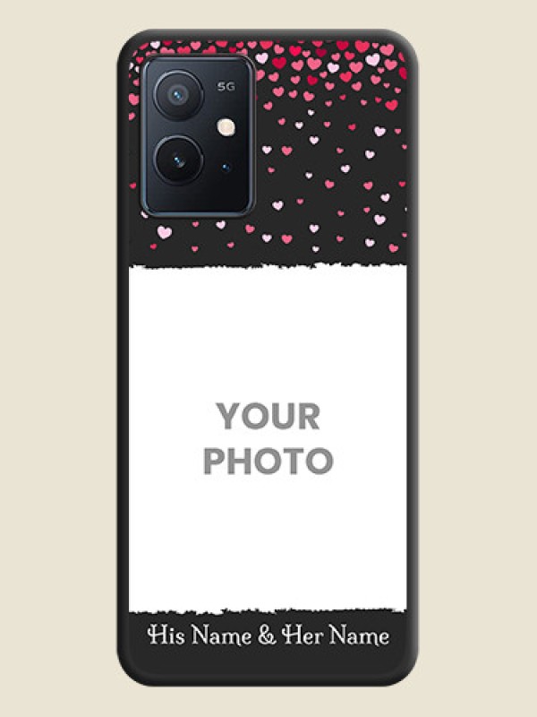 Custom Fall in Love with Your Partner  on Photo on Space Black Soft Matte Phone Cover - iQOO Z6 5G - alternate view