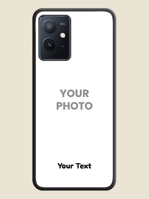 Custom Full Single Pic Upload With Text On Space Black Personalized Soft Matte Phone Covers -Iqoo Z6 5G - alternate view