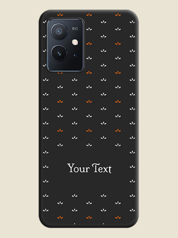Custom Simple Pattern With Custom Text On Space Black Personalized Soft Matte Phone Covers -Iqoo Z6 5G - alternate view