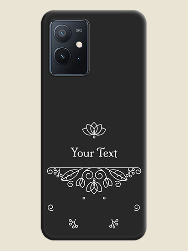 Custom Lotus Garden Custom Text On Space Black Personalized Soft Matte Phone Covers -Iqoo Z6 5G - alternate view
