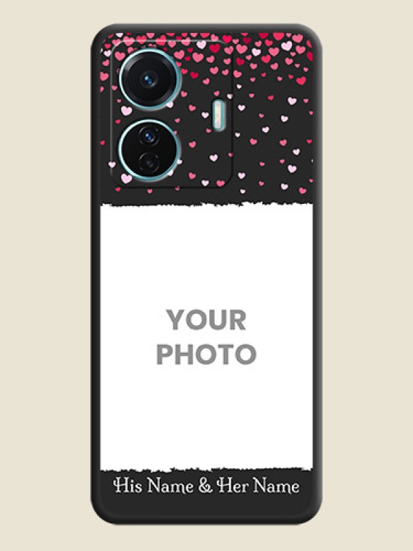 Custom Fall in Love with Your Partner  on Photo on Space Black Soft Matte Phone Cover - iQOO Z6 Pro 5G - alternate view