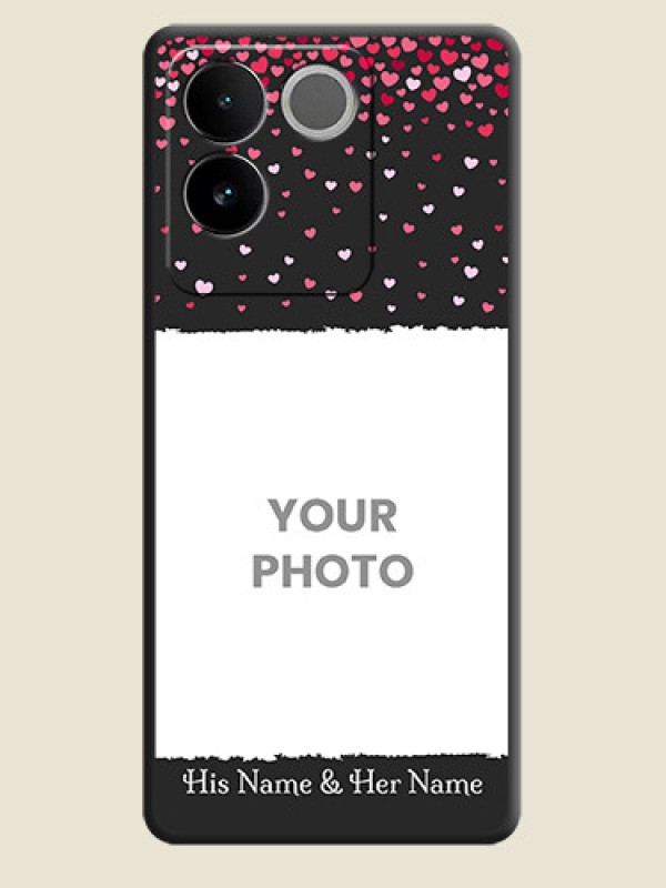 Custom Fall in Love with Your Partner - Photo on Space Black Soft Matte Phone Cover - iQOO Z7 Pro 5G - alternate view