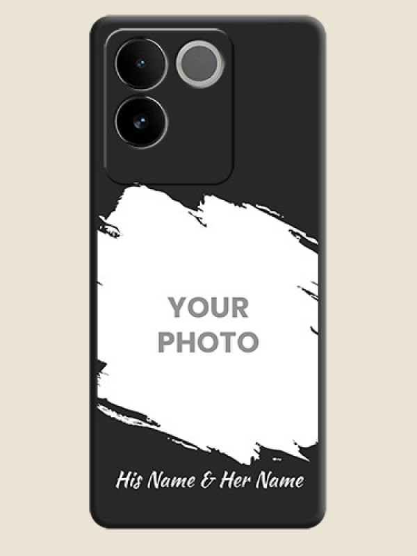 Custom Grunge Brush Strokes - Photo on Space Black Soft Matte Back Cover - iQOO Z7 Pro 5G - alternate view