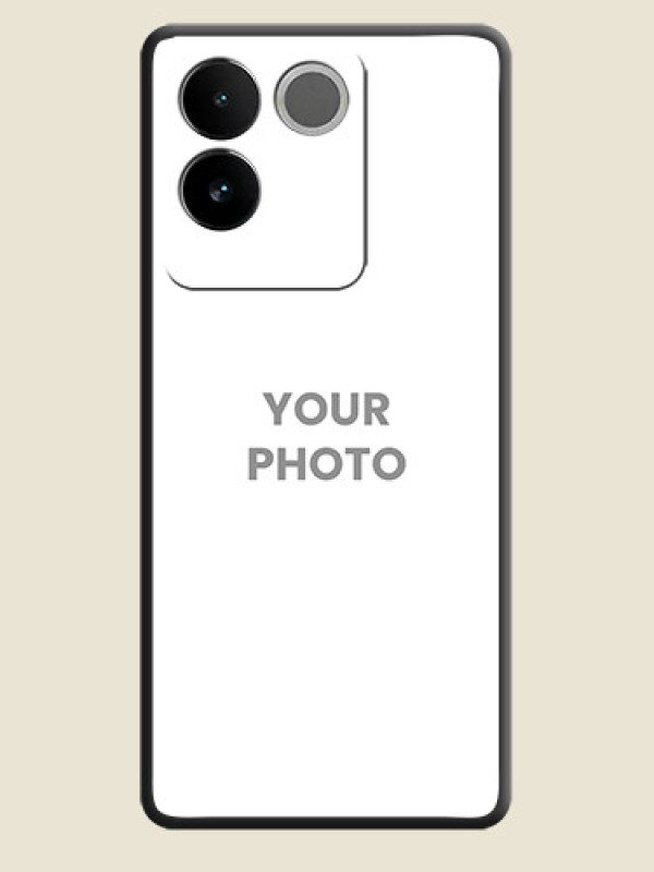 Custom Full Single Pic Upload On Space Black Personalized Soft Matte Phone Covers - iQOO Z7 Pro 5G - alternate view
