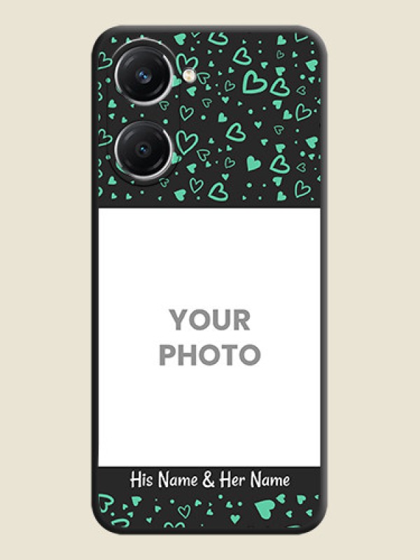 Custom Sea Green Indefinite Love Pattern on Photo On Space Black Custom Soft Matte Mobile Back Cover - iQOO Z9 Lite 5G - alternate view