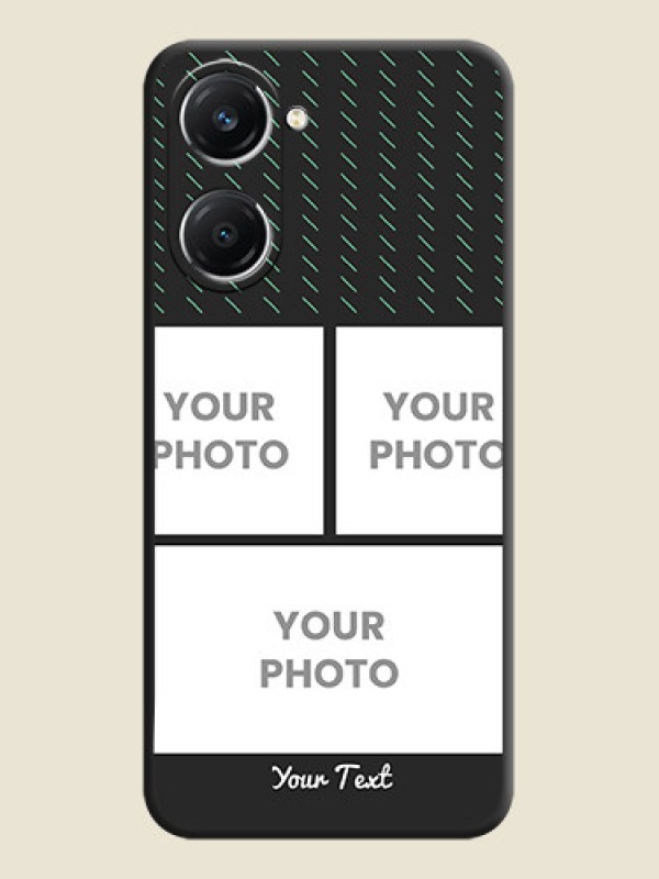 Custom Cross Dotted Pattern with 2 Image Holder On Space Black Custom Soft Matte Mobile Back Cover - iQOO Z9 Lite 5G - alternate view