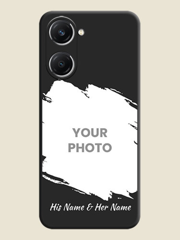 Custom Grunge Brush Strokes on Photo On Space Black Custom Soft Matte Mobile Back Cover - iQOO Z9 Lite 5G - alternate view