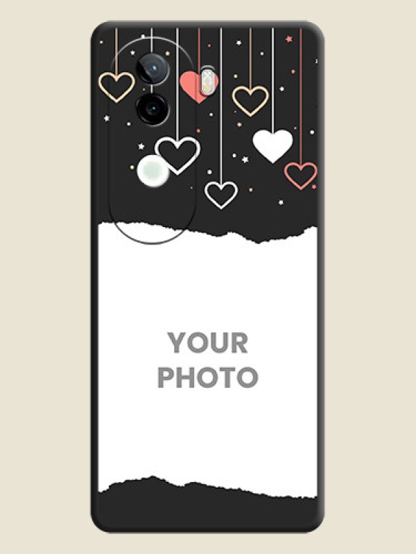 Custom Love Hangings with Splash Wave Picture On Space Black Custom Soft Matte Mobile Back Cover - iQOO Z9s 5G - alternate view