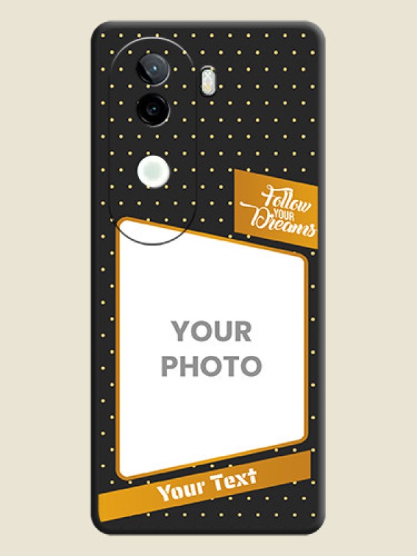 Custom Follow Your Dreams with White Dots On Space Black Custom Soft Matte Mobile Back Cover - iQOO Z9s 5G - alternate view