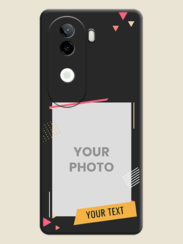 Custom Photo Frame with Triangle Small Dots on Photo On Space Black Custom Soft Matte Mobile Back Cover - iQOO Z9s 5G - alternate view