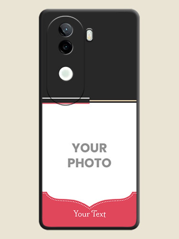 Custom Classic Plain Design with Name On Space Black Custom Soft Matte Mobile Back Cover - iQOO Z9s 5G - alternate view