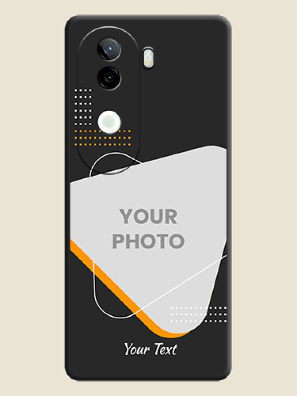 Custom Yellow Triangle on Photo On Space Black Custom Soft Matte Mobile Back Cover - iQOO Z9s 5G - alternate view