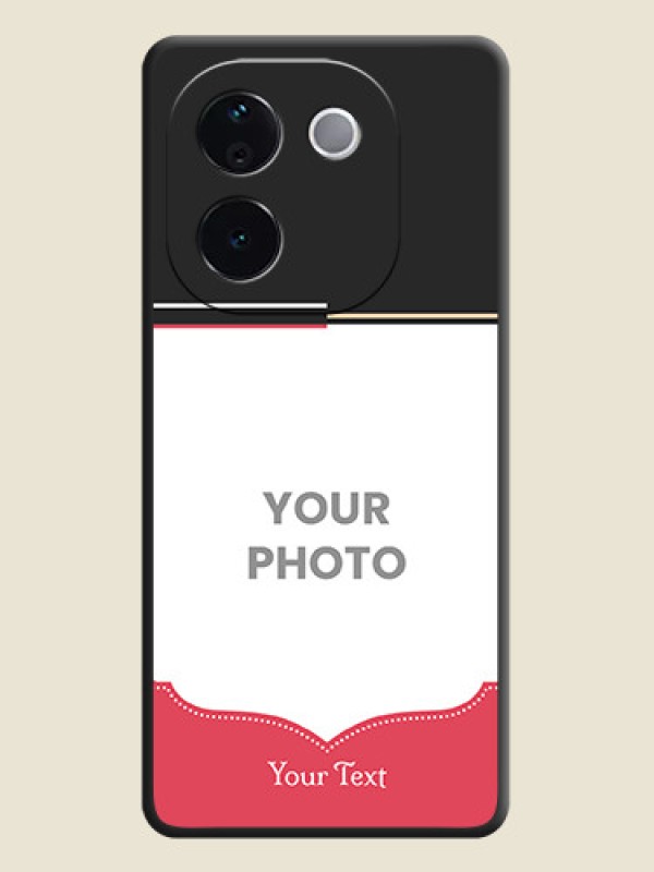 Custom Classic Plain Design with Name On Space Black Custom Soft Matte Mobile Back Cover - iQOO Z9s Pro 5G - alternate view