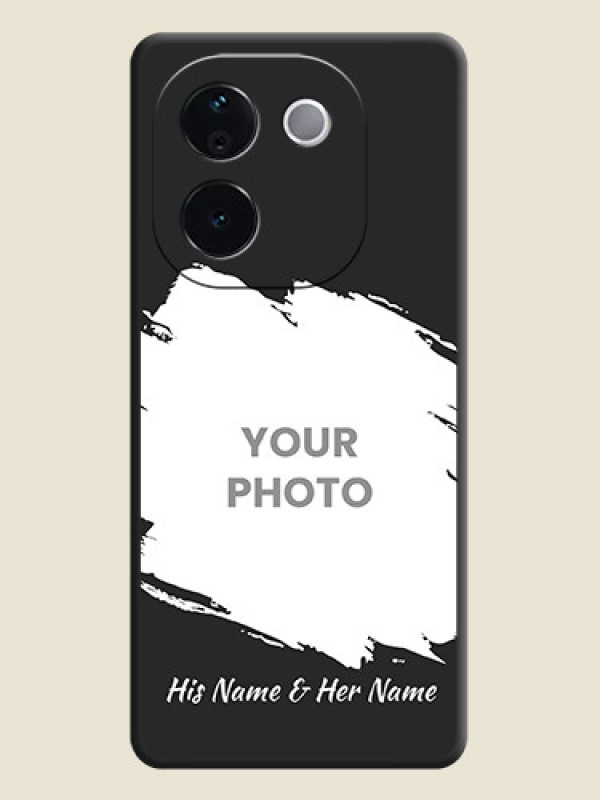Custom Grunge Brush Strokes on Photo On Space Black Custom Soft Matte Mobile Back Cover - iQOO Z9s Pro 5G - alternate view