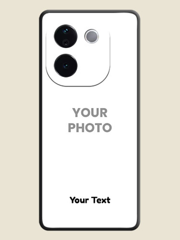 Custom Full Single Pic Upload With Text On Space Black Custom Soft Matte Mobile Back Cover - iQOO Z9s Pro 5G - alternate view