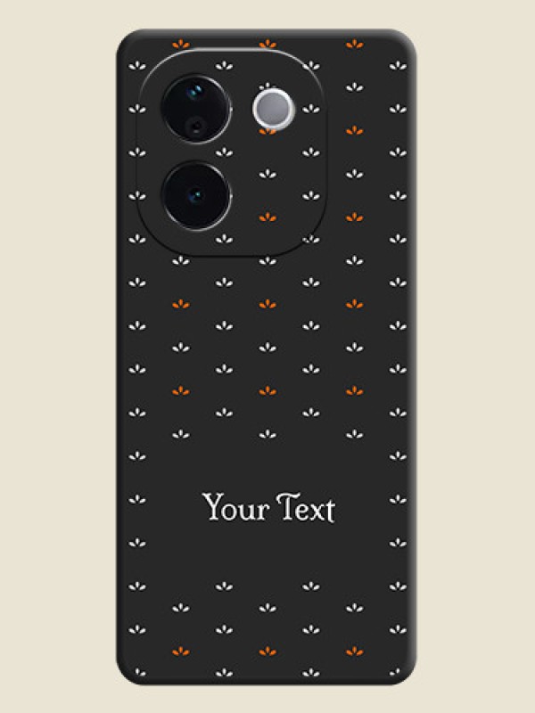 Custom Simple Pattern With Custom Text On Space Black Custom Soft Matte Mobile Back Cover - iQOO Z9s Pro 5G - alternate view