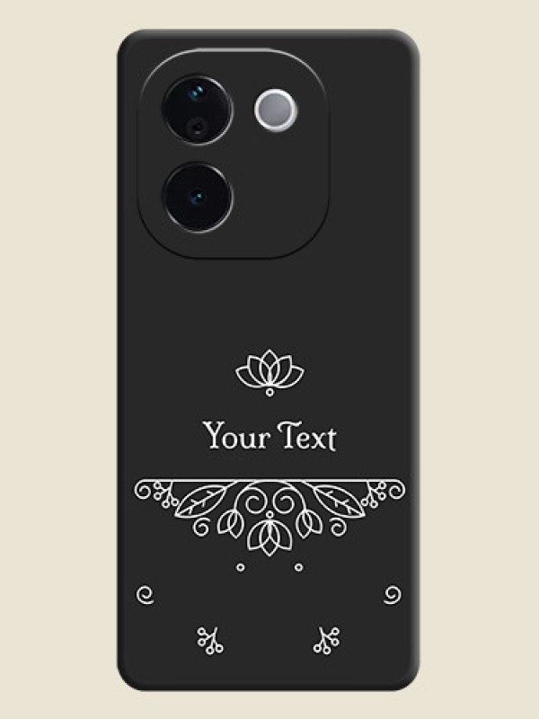 Custom Lotus Garden Custom Text On Space Black Custom Soft Matte Mobile Back Cover - iQOO Z9s Pro 5G - alternate view
