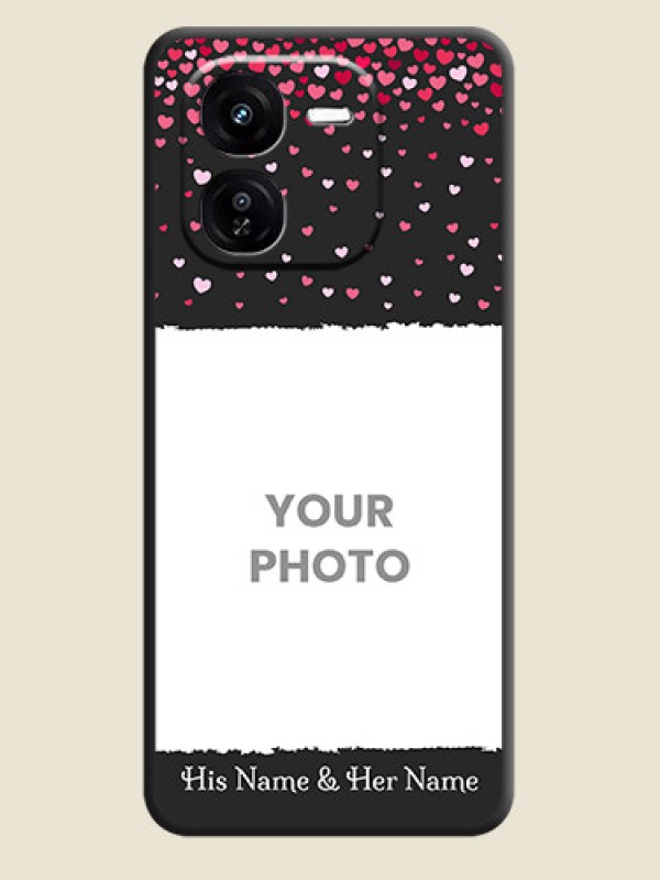 Custom Fall in Love with Your Partner on Photo On Space Black Custom Soft Matte Mobile Back Cover - iQOO Z9X 5G - alternate view