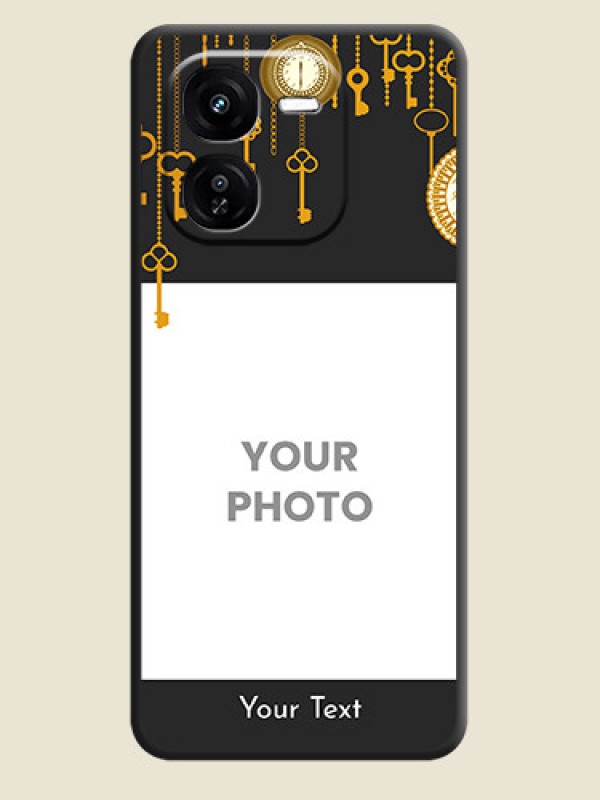 Custom Decorative Design with Text On Space Black Custom Soft Matte Mobile Back Cover - iQOO Z9X 5G - alternate view