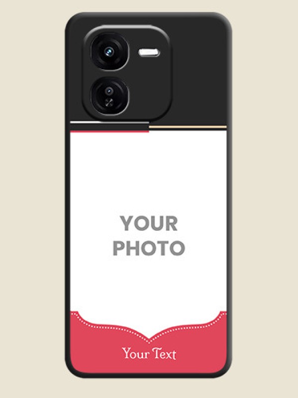 Custom Classic Plain Design with Name On Space Black Custom Soft Matte Mobile Back Cover - iQOO Z9X 5G - alternate view