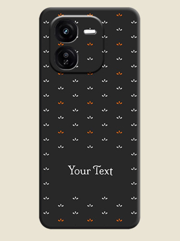 Custom Simple Pattern With Custom Text On Space Black Custom Soft Matte Mobile Back Cover - iQOO Z9X 5G - alternate view