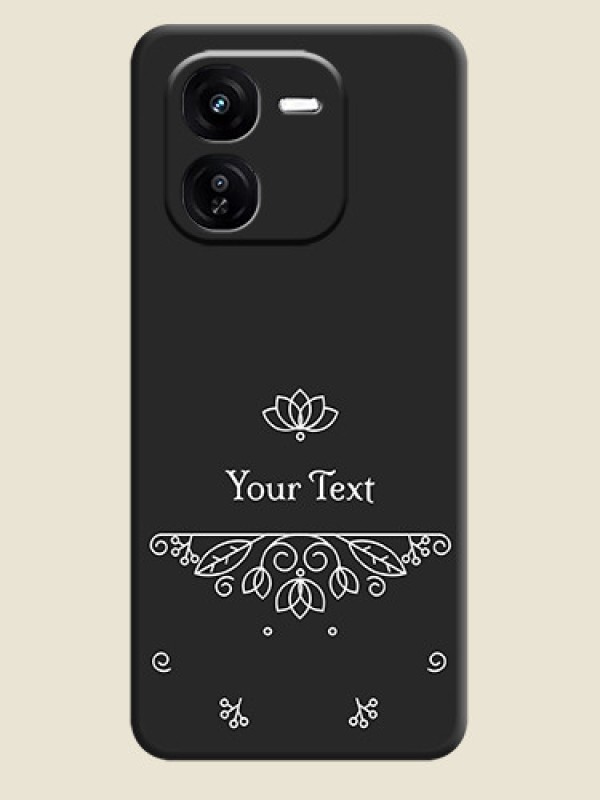 Custom Lotus Garden Custom Text On Space Black Custom Soft Matte Mobile Back Cover - iQOO Z9X 5G - alternate view